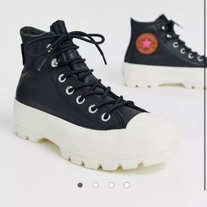 Converse Black Leather Gore-Tex Hiker Hi Sneakers
